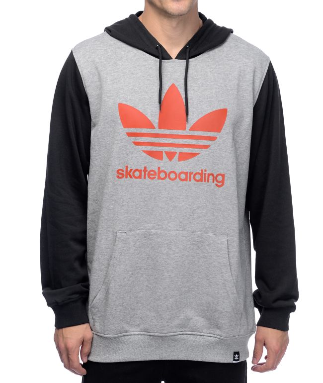 adidas hoodie grey and orange